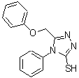 structure of CAS# 21358-13-4, 5-(Phenoxymethyl)-4-Phenyl-4H-1,2,4-Triazole-3-Thiol;[1,2,4]triazole-3-thiol;4-phenyl-5-(phenoxymethyl)-1,2,4-triazole-3-thiol;5-(phenox<wbr>ymethyl)-<wbr>4-phenyl-<wbr>2,4-dihyd<wbr>ro-3H-1,2<wbr>,4-triazo<wbr>le-3-thio<wbr>ne