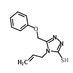 结构式 CAS# 21358-15-6, 4-烯丙基-5-(苯氧基甲基)-4H-1,2,4-三唑-3-硫醇