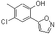structure of CAS# 213690-32-5, 4-Chloro-5-Methyl-2-(1,2-Oxazol-5-Yl)Phenol;4-Chloro-2-(5-Isoxazolyl)-5-Methylphenol;5-(5-CHLORO-2-HYDROXY-4-METHYLPHENYL)ISOXAZOLE;465488_ALDRICH