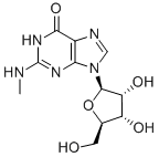 structure of CAS# 2140-77-4, N2-Methylguanosine;9-[(2R,3R,4S,5R)-3,4-Dihydroxy-5-(Hydroxymethyl)Tetrahydrofuran-2-Yl]-2-Methylamino-3H-Purin-6-One;9-[(2R,3R,4S,5R)-3,4-Dihydroxy-5-(Hydroxymethyl)-2-Tetrahydrofuranyl]-2-Methylamino-3H-Purin-6-One;9-[(2R,3R,4S,5R)-3,4-Dihydroxy-5-Methylol-Tetrahydrofuran-2-Yl]-2-Methylamino-3H-Purin-6-One