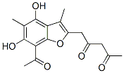 CAS 登录号:21402-79-9, 1-(7-乙酰基-4,6-二羟基-3,5-二甲基-2-苯并呋喃基)-2,4-戊烷二酮