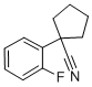 structure of CAS# 214262-89-2, 1-(2-Fluorophenyl)Cyclopentanecarbonitrile;1-(2-Fluorophenyl)-1-Cyclopentanecarbonitrile;Zinc00155770;Sbb017027