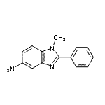 structure of CAS# 21444-76-8, 1-Methyl-2-Phenyl-1H-Benzimidazol-5-Amine;1-Methyl-2-phenyl-1 H -benzoimidazol-5-ylamine;1-Methyl-2-phenyl-1H-benzoimidazol-5-ylamine;BAS 06911377