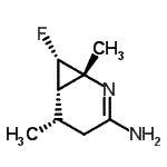 CAS#: 214478-98-5， (1R,6S,7S)-7-Fluoro-1,5-Dimethyl-2-Azabicyclo[4.1.0]Hept-2-En-3-Amine