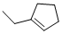 structure of CAS# 2146-38-5, 1-Ethylcyclopentene;1-Ethyl-1-Cyclopentene;Cyclopentene, 1-Ethyl-;Ethylcyclopentene
