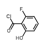 structure of CAS# 214752-63-3, 2-Fluoro-6-Hydroxybenzoyl Chloride;2-fluoro-6-hydroxybenzoyl chloride