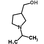 structure of CAS# 2148-53-0, (1-Isopropyl-3-Pyrrolidinyl)Methanol;(1-isopropyl-3-pyrrolidinyl)methanol;(1-Isopropyl-pyrrolidin-3-yl)-methanol;[1-(methylethyl)pyrrolidin-3-yl]methan-1-ol