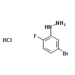 structure of CAS# 214916-08-2, (5-Bromo-2-Fluorophenyl)Hydrazine Hydrochloride (1:1);(5-bromo-2-fluoro-phenyl)hydrazine hydrochloride;(5-BROMO-2-FLUORO-PHENYL)-HYDRAZINE HYDROCHLORIDE;1-Bromo-4-fluoro-3-hydrazinobenzene hydrochloride