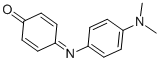 structure of CAS# 2150-58-5, 4-(4-Dimethylaminophenyl)Iminocyclohexa-2,5-Dien-1-One;4-(4-Dimethylaminophenyl)Imino-1-Cyclohexa-2,5-Dienone;Wln: L6v Dyj Dunr Dn1&1;2,5-Cyclohexadien-1-One, 4-[[4-(Dimethylamino)Phenyl]Imino]-