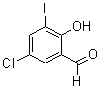 结构式 CAS# 215124-03-1, 5-氯-2-羟基-3-碘苯甲醛