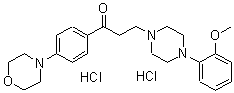 CAS#: 21580-07-4， 3-(4-(2-Methoxyphenyl)-1-piperazinyl)-4-morpholino-Propiophenone dihydrochloride