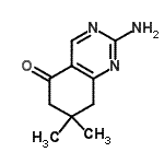 结构式 CAS# 21599-37-1, 2-氨基-7,7-二甲基-7,8-二氢-5(6H)-喹唑啉酮