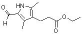 structure of CAS# 21603-70-3, 5-Formyl-2,4-Dimethyl-1H-Pyrrole-3-Propanoic Acid Ethyl Ester;3-[2-(Ethoxycarbonyl)Ethyl]-2,4-Dimethyl-5-Formyl-1H-Pyrrole;Ethyl 3-(2,4-Dimethyl-5-Formyl-1H-Pyrrol-3-Yl)Propanoate;3-(2-ETHOXYCARBONYLETHYL)-2,4-DIMETHYL-5-FORMYLPYRROLE