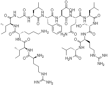 CAS#: 216064-36-7， L-Arginyl-L-Isoleucyl-L-Lysyl-L-Isoleucylglycyl-L-Leucyl-L-Phenylalanyl-L-alpha-Aspartyl-L-Glutaminyl-L-Leucyl-L-Seryl-L-Arginyl-L-Leucinamide