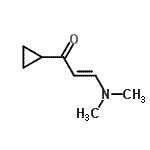 structure of CAS# 21666-68-2, (2E)-1-Cyclopropyl-3-(Dimethylamino)-2-Propen-1-One;(2E)-1-cyclopropyl-3-(dimethylamino)-2-propen-1-one;1-Cyclopropyl-3-(dimethylamino)-2-propen-1-one;1-cyclopropyl-3-(dimethylamino)prop-2-en-1-one