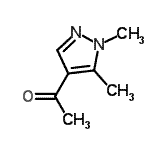 structure of CAS# 21686-05-5, 1-(1,5-Dimethyl-1H-Pyrazol-4-Yl)Ethanone;1-(1,5-Dimethyl-1H-pyrazol-4-yl)-ethanone;4-acetyl-1,5-dimethylpyrazole;MFCD03419815