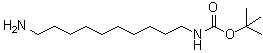 structure of CAS# 216961-61-4, 2-Methyl-2-Propanyl (10-Aminodecyl)Carbamate;1,10-Diaminodecane, N-BOC protected;1-Boc-1,10-diaminodecane;Boc-DADec