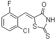 结构式 CAS# 217316-44-4, (5Z)-5-(2-氯-6-氟苄亚基)-2-硫代-1,3-噻唑烷-4-酮