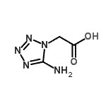 structure of CAS# 21743-62-4, (5-Amino-1H-Tetrazol-1-Yl)Acetic Acid;(5-Amino-1H-tetraazol-1-yl)acetic acid;(5-Amino-1H-tetraazol-1-yl)acetic acid #;(5-amino-1H-tetrazol-1-yl)acetic acid