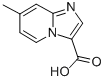 structure of CAS# 21801-80-9, 7-Methylimidazo(1,2-a)Pyridine-3-Carboxylicacid;8-Methyl-3-Imidazo[3,2-A]Pyridinecarboxylic Acid;7-Methylimidazo(1,2-A)Pyridine-3-Carboxylic Acid;Brn 1568719