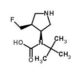 CAS#: 218281-40-4， [(3S,4S)-4-(Fluoromethyl)-3-Pyrrolidinyl](2-Methyl-2-Propanyl)Carbamic Acid