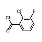structure of CAS# 21900-57-2, 2-Chloro-3-Fluorobenzoyl Chloride