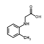 结构式 CAS# 21911-61-5, N-(2-甲基苯基)甘氨酸