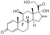 CAS 登录号：2193-87-5， (11b)-9-氟-11,17,21-三羟基-16-亚甲基-孕甾-1,4-二烯-3,20-二酮