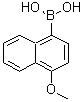 structure of CAS# 219834-95-4, (4-Methoxy-1-Naphthyl)Boronic Acid;4-methoxy-1-naphthylboronic acid;4-methoxynaphthalen-1-ylboronic acid;4-Methoxynaphthalene-1-Boronic Acid