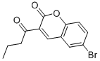 structure of CAS# 2199-83-9, 6-Bromo-3-Butanoylchromen-2-One;6-Bromo-3-Butanoyl-Chromen-2-One;6-Bromo-3-(1-Oxobutyl)-2-Chromenone;6-Bromo-3-Butyryl-Coumarin