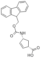 结构式 CAS# 220497-64-3, (1S,4R)-N-芴甲氧羰基-1-氨基环戊-2-烯-4-羧酸