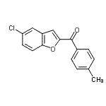结构式 CAS# 220526-76-1, (5-氯-1-苯并呋喃-2-基)(4-甲基苯基)甲酮