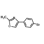 结构式 CAS# 22091-49-2, 4-(4-溴苯基)-2-甲基-1,3-恶唑