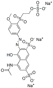 CAS#: 22094-98-0， 5-(Acetylamino)-4-Hydroxy-3-[2-[4-Methoxy-3-[[2-(Sulfooxy)Ethyl]Sulfonyl]Phenyl]Diazenyl]-2,7-Naphthalenedisulfonicacid Sodium Salt (1:3)