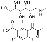 结构式 CAS# 22154-43-4, 3-乙酰氨基-2,4,6-三碘-苯甲酸酯
