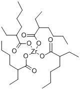 structure of CAS# 2233-42-3, Zirconium(+4) 2-Ethylhexanoate;Zirconium Tetra(2-Ethylhexanoate)