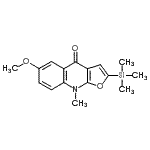 CAS#: 223668-28-8， 6-Methoxy-9-Methyl-2-(Trimethylsilyl)Furo[2,3-b]Quinolin-4(9H)-One