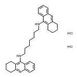结构式 CAS# 224445-12-9, N,N'-二(1,2,3,4-四氢-9-吖啶基)-1,7-庚烷二胺二盐酸盐