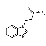 结构式 CAS# 22492-17-7, 3-(1H-苯并咪唑-1-基)丙酰胺