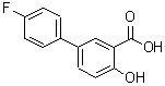 结构式 CAS# 22510-33-4, 4'-氟-4-羟基-3-联苯基羧酸