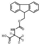 结构式 CAS# 225101-67-7, N-[(9H-芴-9-基甲氧基)羰基](3,3,3-<sup>2</sup>H<sub>3</sub>)丙氨酸