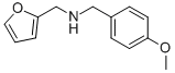 structure of CAS# 225236-03-3, Furan-2-Ylmethyl-(4-Methoxy-Benzyl)-Amine;2-Furylmethyl-[(4-Methoxyphenyl)Methyl]Ammonium;2-Furylmethyl-(4-Methoxybenzyl)Ammonium;Zinc00293174