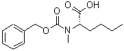 结构式 CAS# 225386-32-3, N-[(苄氧基)羰基]-N-甲基正亮氨酸