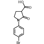 structure of CAS# 226881-07-8, 1-(4-Bromophenyl)-2-Oxo-3-Pyrrolidinecarboxylic Acid;3-Pyrrolidinecarboxylic acid, 1-(4-bromophenyl)-2-oxo-;3-PYRROLIDINECARBOXYLICACID, 1-(4-BROMOPHENYL)-2-OXO-