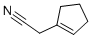 structure of CAS# 22734-04-9, 1-Cyclopentenylacetonitrile;2-(1-Cyclopentenyl)Ethanenitrile;1-Cyclopenteneacetonitrile;121630_Aldrich