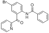 结构式 CAS# 22753-88-4, N-[4-溴-2-(2-吡啶基羰基)苯基]-苯甲酰胺