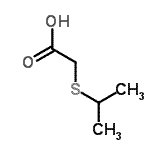 structure of CAS# 22818-59-3, (Isopropylsulfanyl)Acetic Acid;(Isopropylsulfanyl)acetic acid #;(isopropylthio)acetic acid;2-(methylethylthio)acetic acid