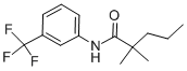 structure of CAS# 2300-87-0, 2,2-Dimethyl-N-[3-(Trifluoromethyl)Phenyl]Pentanamide;2,2-Dimethyl-N-[3-(Trifluoromethyl)Phenyl]Valeramide;Zinc02584461;Sbb008108