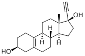 CAS 登录号:2307-97-3, 17a-乙炔基雌甾-5(10)-烯-3b,17b-二醇