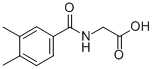 structure of CAS# 23082-12-4, N-(3,4-Dimethylbenzoyl)-Glycine;2-[[(3,4-Dimethylphenyl)-Oxomethyl]Amino]Acetate;2-[(3,4-Dimethylphenyl)Carbonylamino]Ethanoate;Zinc01465750